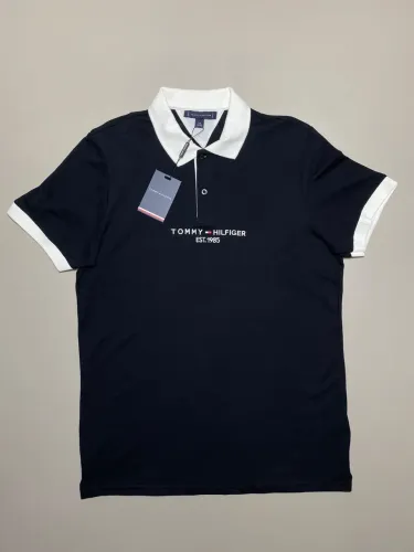Camiseta Polo TH Preto/Branco Limitado