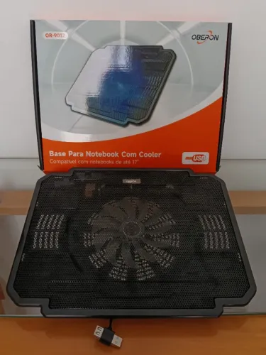 Base cooler com ventilador para resfriamento de notebook - Novo