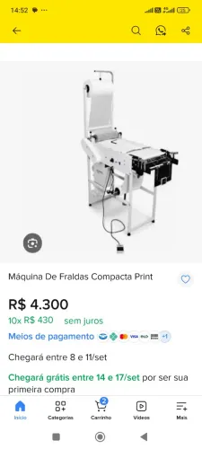 Máquina de fralda
