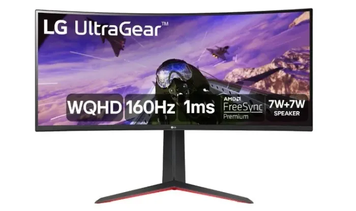 Monitor Gamer Curvo LG UltraGear 34", 2K WQHD, UltraWide, 160Hz, 1ms, FreeSync Premium, HD