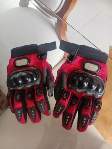 Jaqueta motoqueiro + par de luvas
