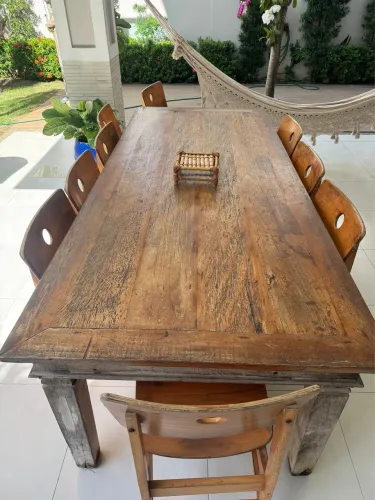 Mesa madeira de demolição