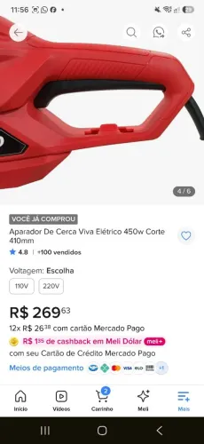Aparador de cerca elétrico 220v na caixa nunca usado oferta aproveite!!