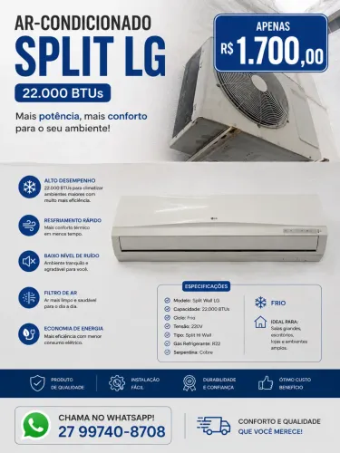 Ar condicionado 22 mil Btus