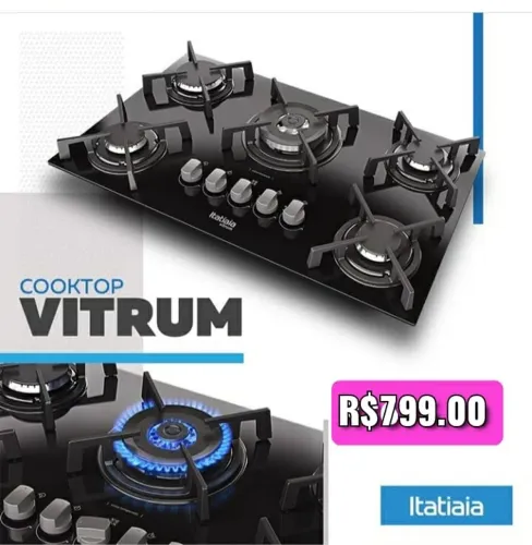 Cooktop vitrun Itatiaia