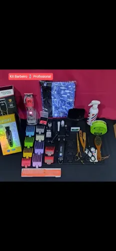 Kit Barbeiro Profissional Novo Lacrado sem Uso com 02 máquinas 