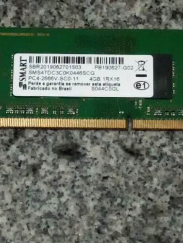 memória  DDR4 notebook 4GB