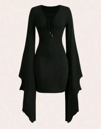 vestido preto gótico goth morcego