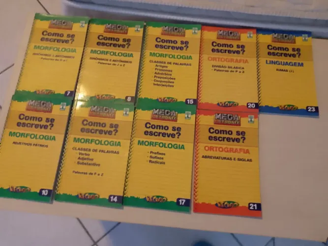 Livro Mega Letronix números 7 8 10 14 15 17 20 21 e 23.