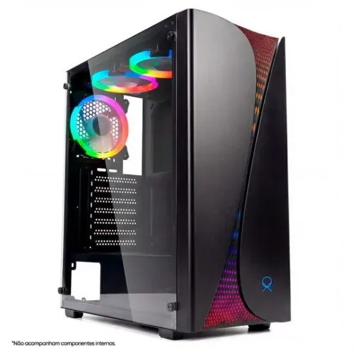 Gabinete Gamer OX Andrômeda Sem Fonte e Sem Fan