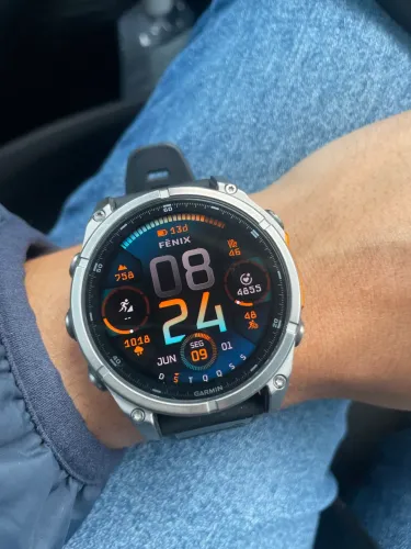 GARMIN FÊNIX 8 AMOLED 47MM - IMPECÁVEL + 8 PULSEIRAS EXTRAS