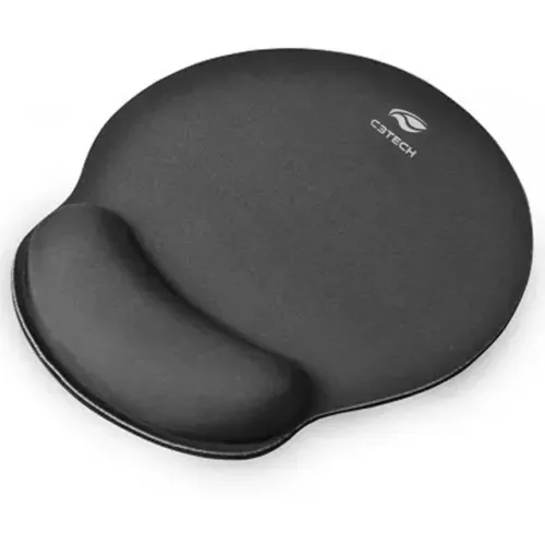Mouse Pad com Apoio de Pulso Grande Preto C3Tech