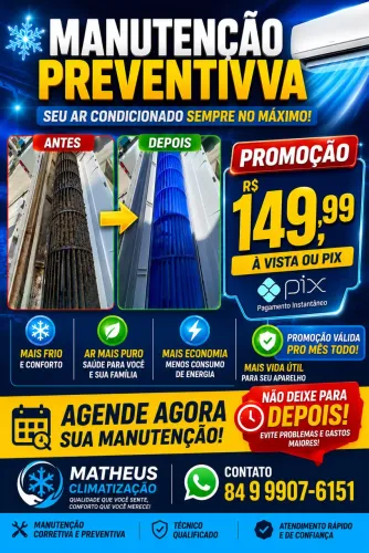 Matheus Climatização / Promoção de serviços 