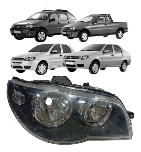 Farol Direito Fiat Strada Palio Sapão fumê 2005 a 2012 