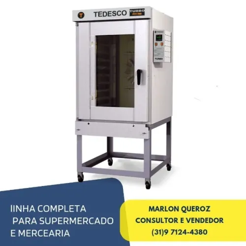 Forno Turbo 10 Esteiras Trifásico Tedesco