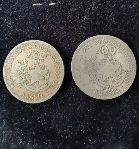 Duas Moedas antigas - 1901 - 400réis