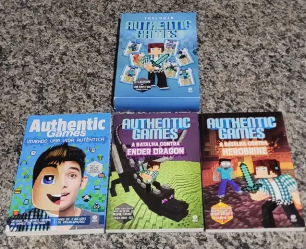 Livros Authentic Games Trilogia Minecraft