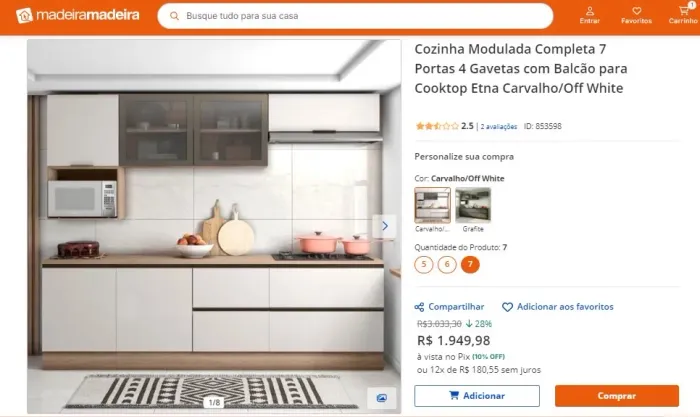 COZINHA MODULA COMPACTA