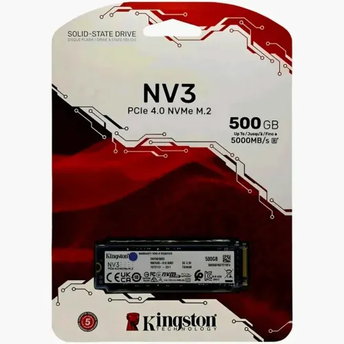 SSD 500GB Kingston NV3, NVME 4.0 x4, Lei:5000 MBs, Grav:3000 MBs