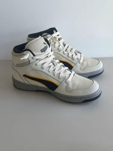 PUMA RBD Game Cano Alto Original - Branco/Preto/Gold