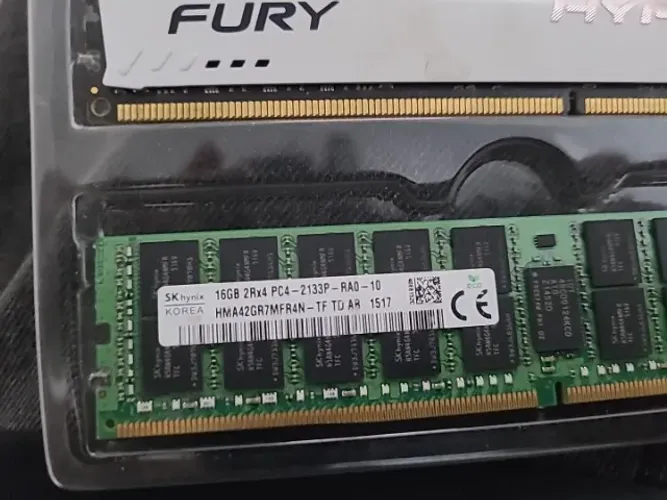 Memória ram ECC 16GB 2133mhz
