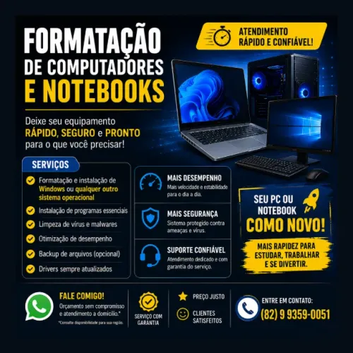 Formato computadores e notebooks