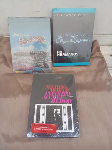 3 DVDs novos lacrados digipack Marisa Monte duplo Los Hermanos Skank
