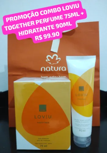 KIT PERFUME LOVIU TOGETHER AVON + LOÇÃO HIDRATANTE R$ 7,90