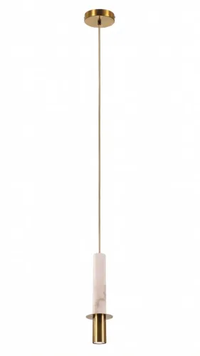 Luminária Pendente em Alabastro e Metal Cor Bronze