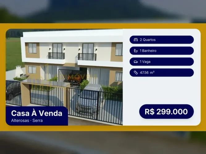 Exclusivas casas em condomínio no bairro Alterosas, não perca!