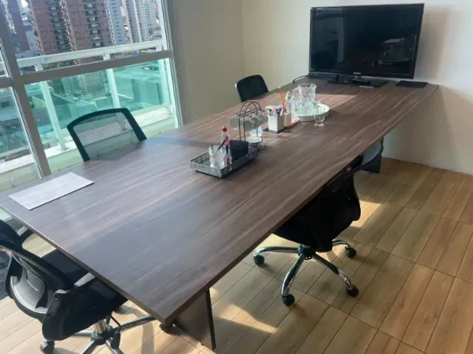 Mesa de Reuniao 3 Metros Escritorio 8 a 10 Lugares MDF - Guarulhos