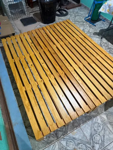 Cama Modular de Palete em Pinus 1,60 x 2,00 | 2 Módulos de 80 cm