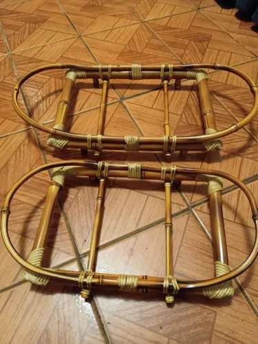 Kit 2 suportes para refratário em bambu
