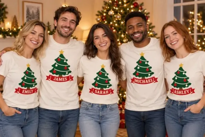 Camisas personalizada feliz natal em família 2026