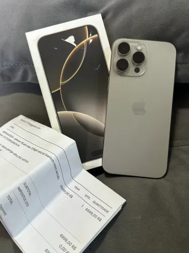 ? iPhone 16 Pro Max - 256 GB | Cor Titanium  | TODO ORIGINAL l NF ? 