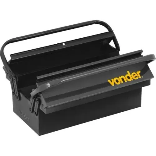 Caixa metálica para ferramentas, com 3 gavetas, 40 cm x 19 cm x 16 cm, Vonder (Nova)