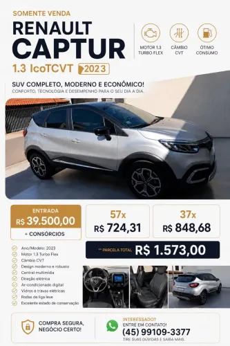 Renault Captur Iconic 1.3 TB 16V Flex 5P AUT 2023