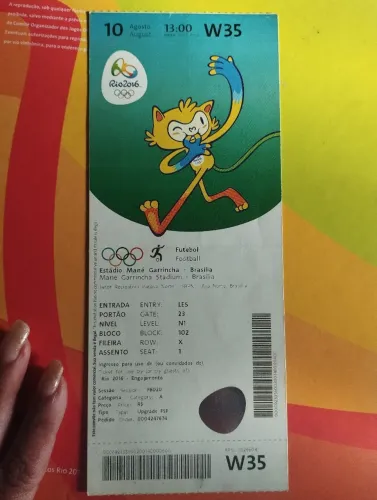 Ingresso original Futebol Olimpíadas Rio 202016