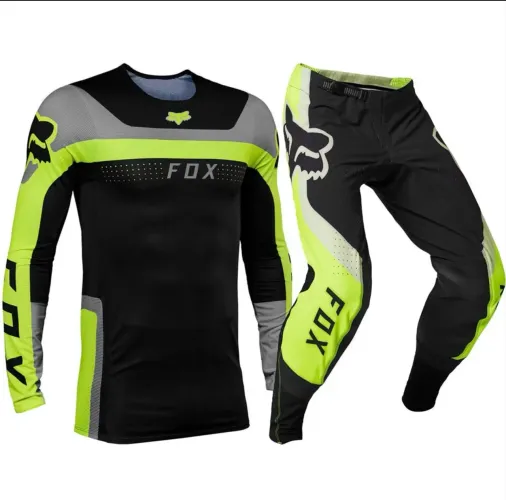 conjunto motocross fox legion mx preto e neon novo