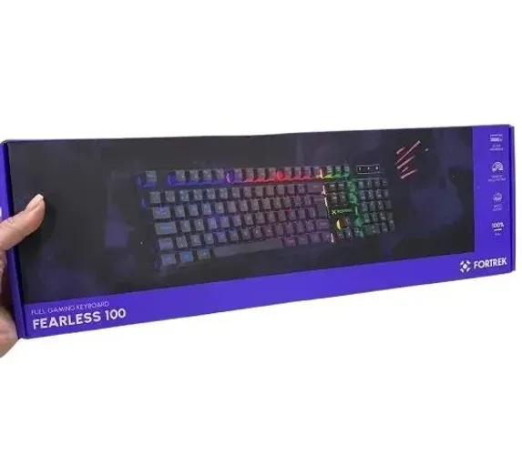 Teclado Gamer Led Rgb Fortrek Fearless 100 Precisão e Conforto Loja Coimbra Entrega