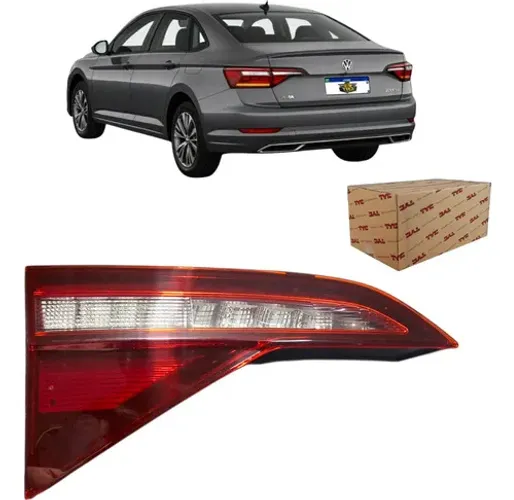 Lanterna Traseira Tampa Esquerdo Jetta 2019 A 2022 Esquerdo/motorista Vermelho
