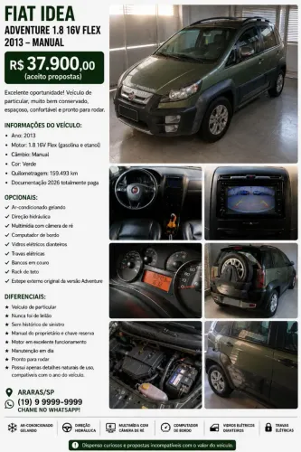 Fiat Idea Advent./ Adv.locker 1.8 MPI Flex 5P 2013