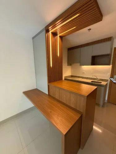 Balcão MDF Ripado com led (sob medida)