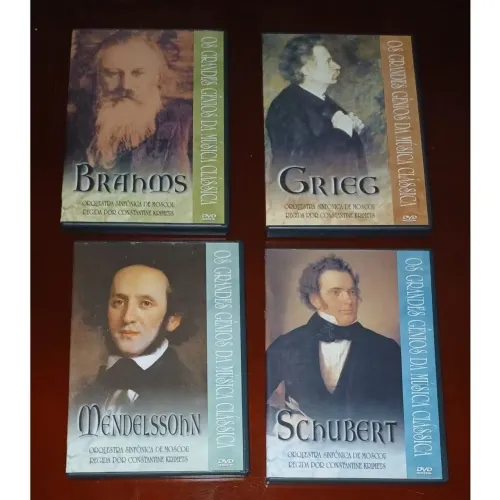Dvds "Os Grandes Gênios da Música Clássica" (4 Dvds)