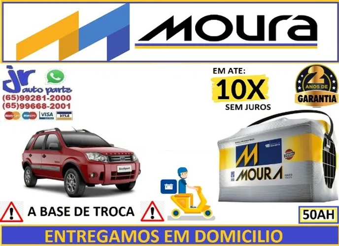 Bateria Moura Ford Ecosport 50Ah 12v