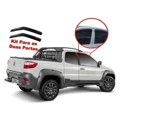 Calha De Chuva Fiat Strada Cs Ce Cd Todas 2 E 3 Portas dltub