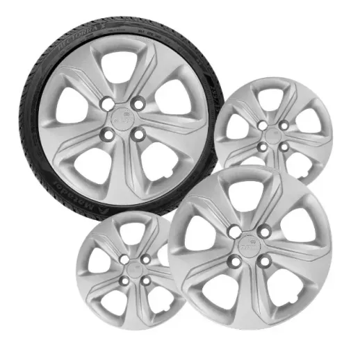 Jogo 4 Peças - Calota Aro 14 - Chevrolet Onix 2020 - Grid