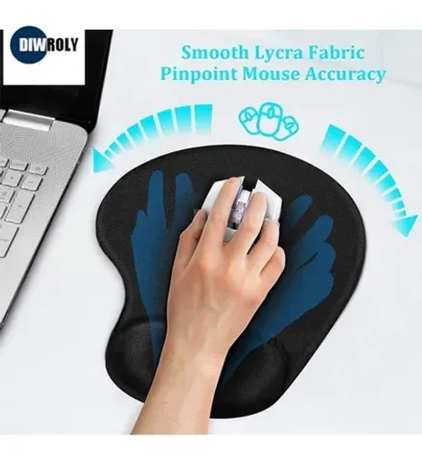 Mouse Pad Kapbom Ka-600 Borracha Silicone Tecido Preto