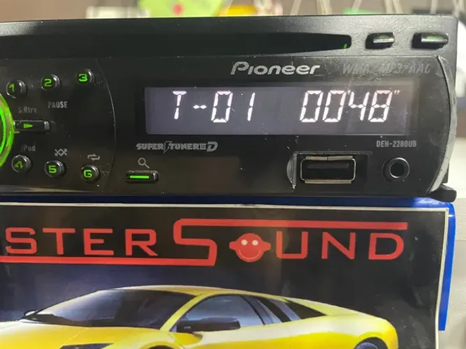 Cd radio usb auxiliar e bluetooth pioneer deh-2280ub na oferta so 399,99