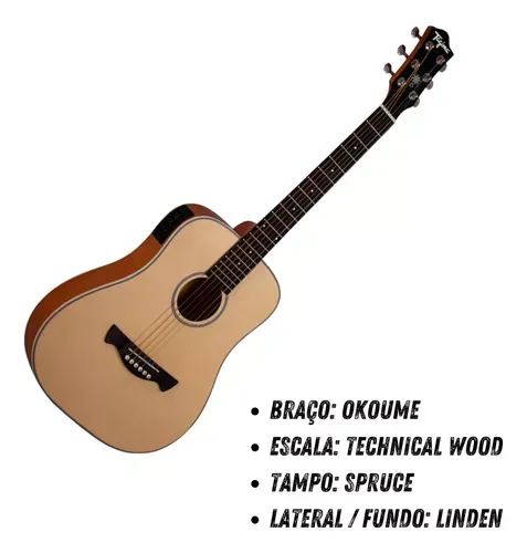 Violão Tagima Baby TW-15 EQ NTS